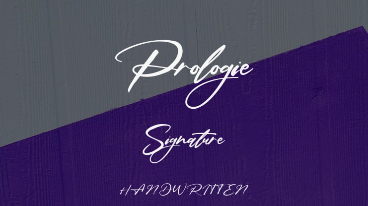 Prologie Signature Font