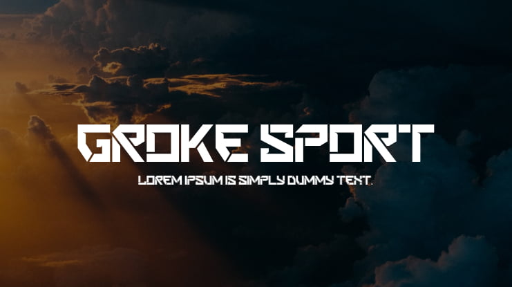 Groke Sport Font