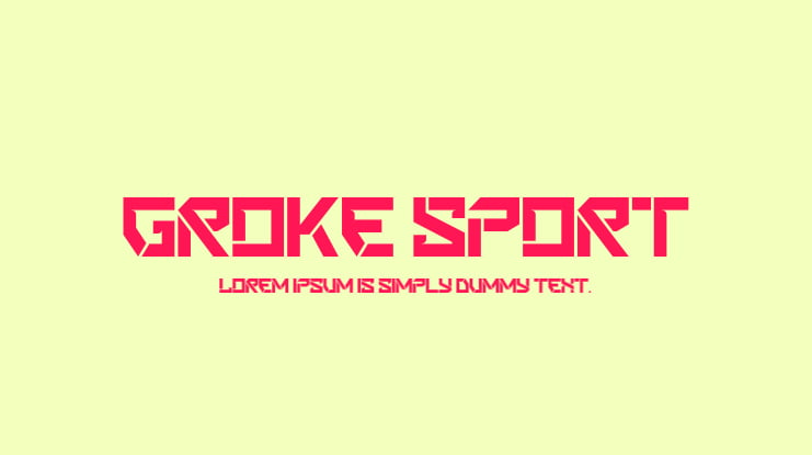 Groke Sport Font