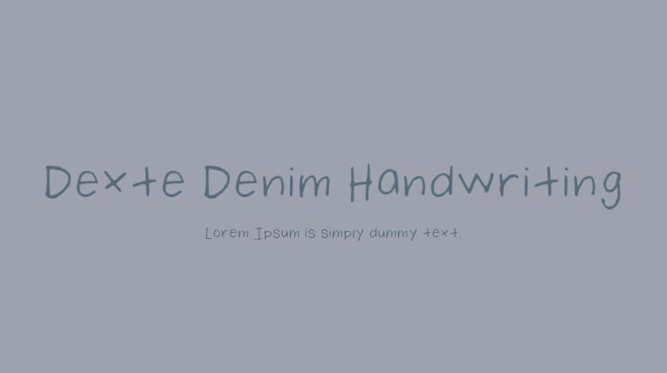 Dexte Denim Handwriting Font