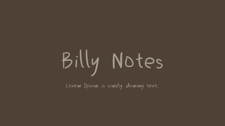 Billy Notes Font