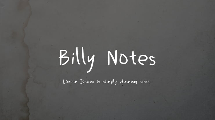 Billy Notes Font