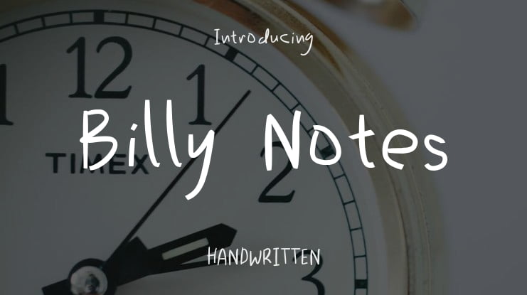 Billy Notes Font