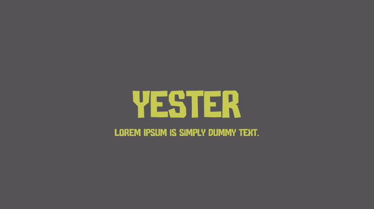 YESTER Font