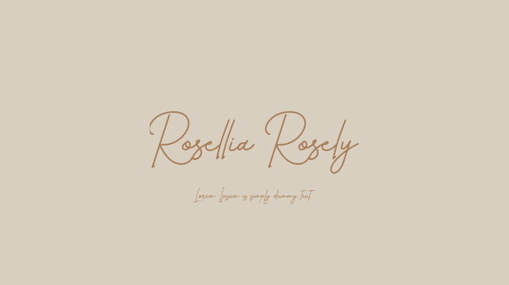 Rosellia Rosely Font