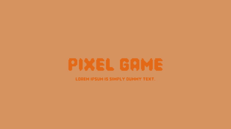 Pixel Game Font Family