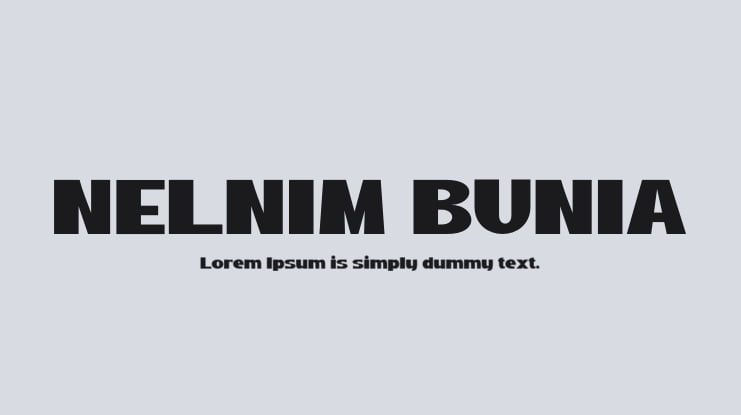 NELNIM BUNIA Font