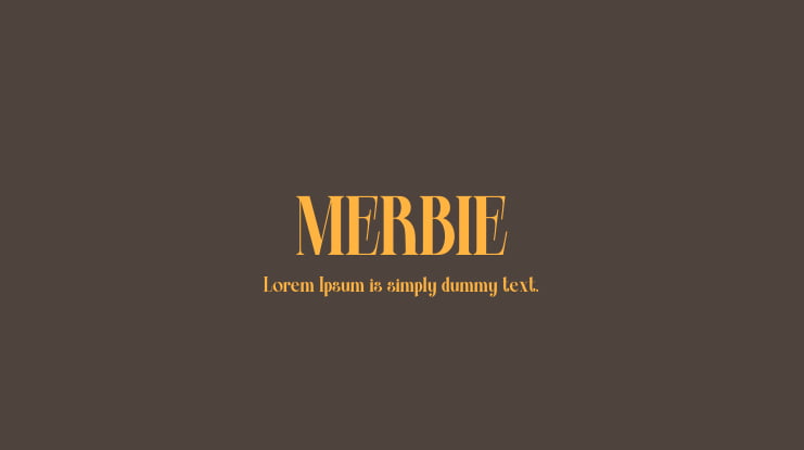 MERBIE Font