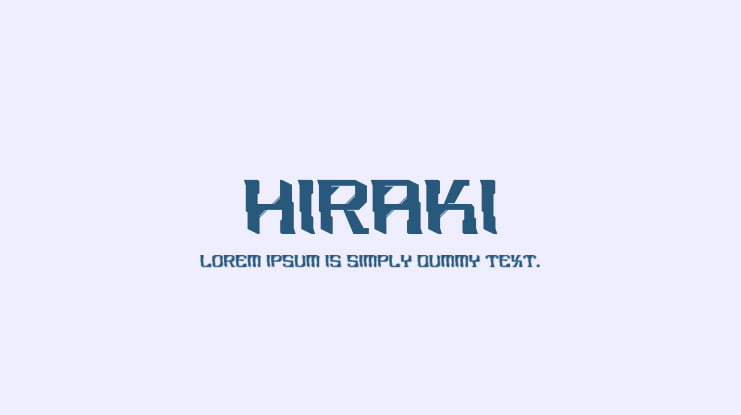 Hiraki Font