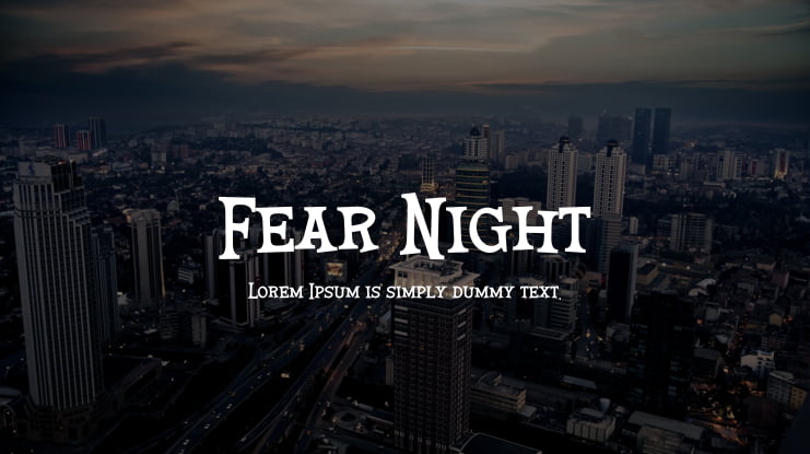 Fear Night Font