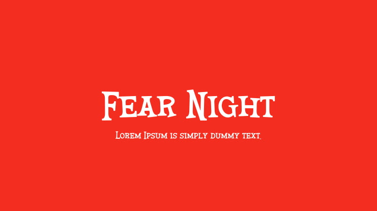 Fear Night Font