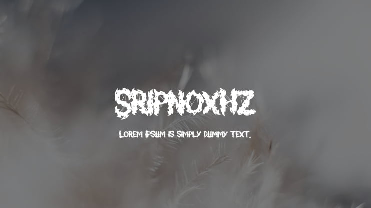 Sripnoxhz Font