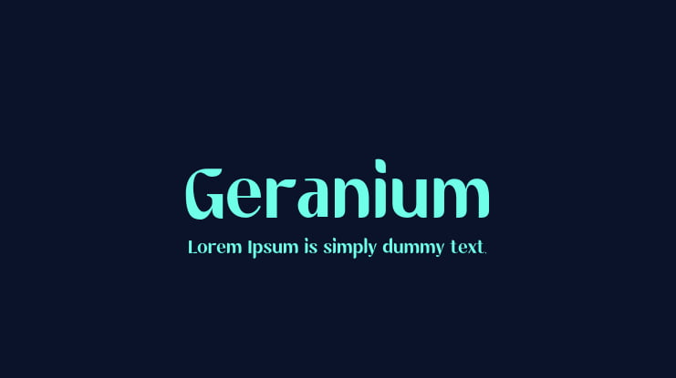 Geranium Font