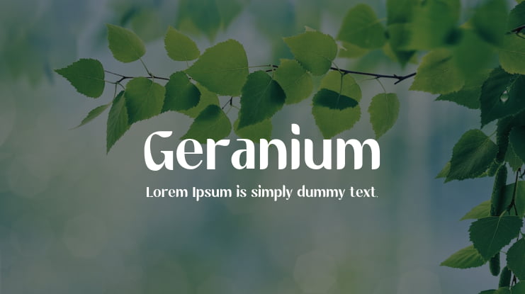 Geranium Font