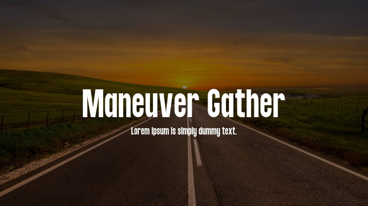 Maneuver Gather Font Family