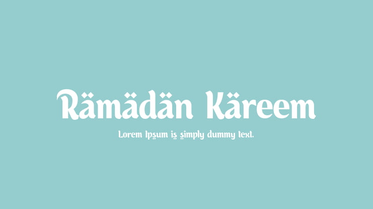 Ramadan Kareem Font