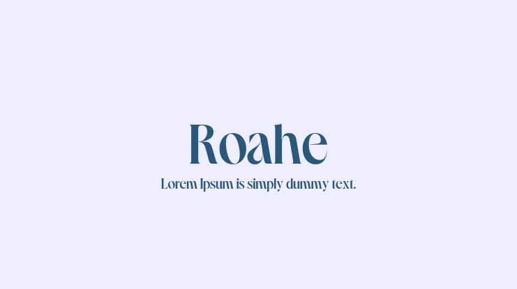 Roahe Font