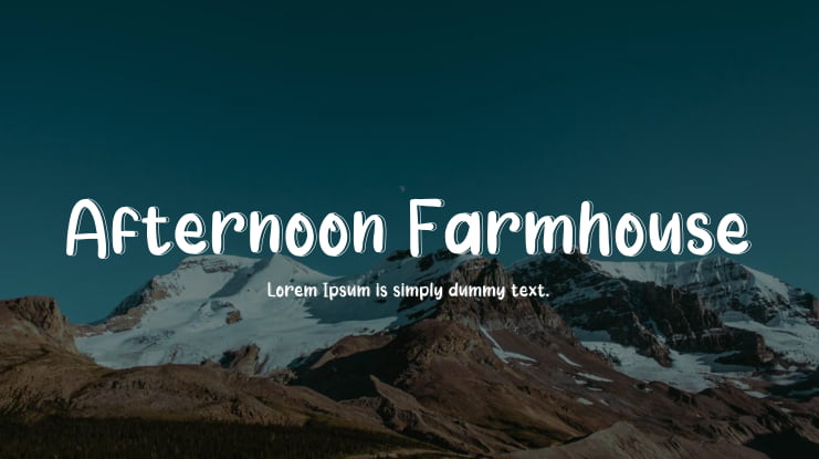 Afternoon Farmhouse Font