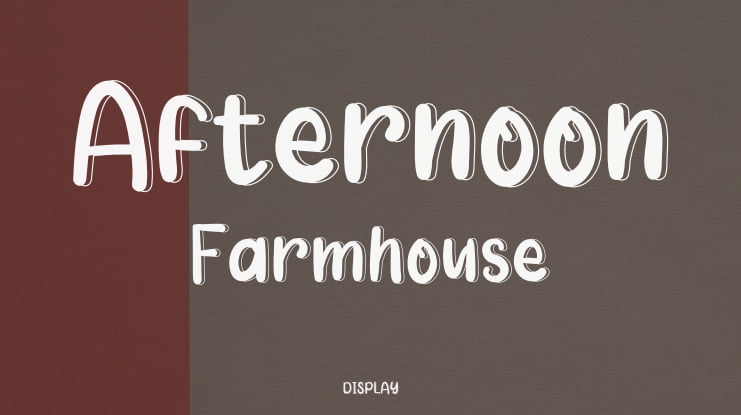 Afternoon Farmhouse Font