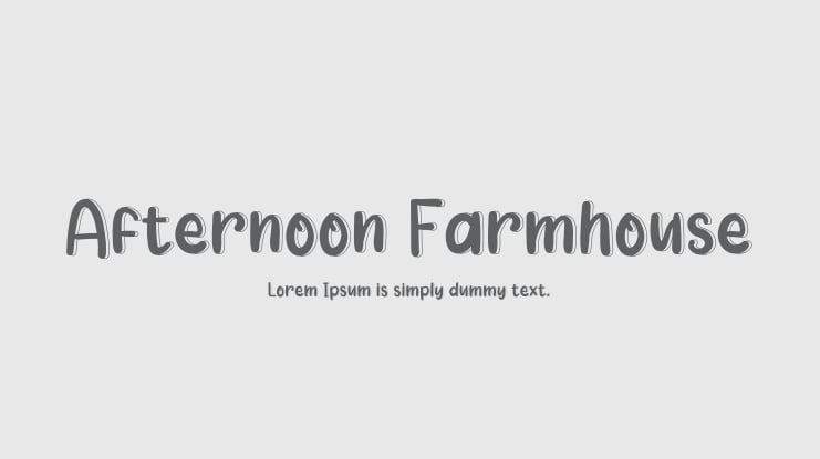 Afternoon Farmhouse Font