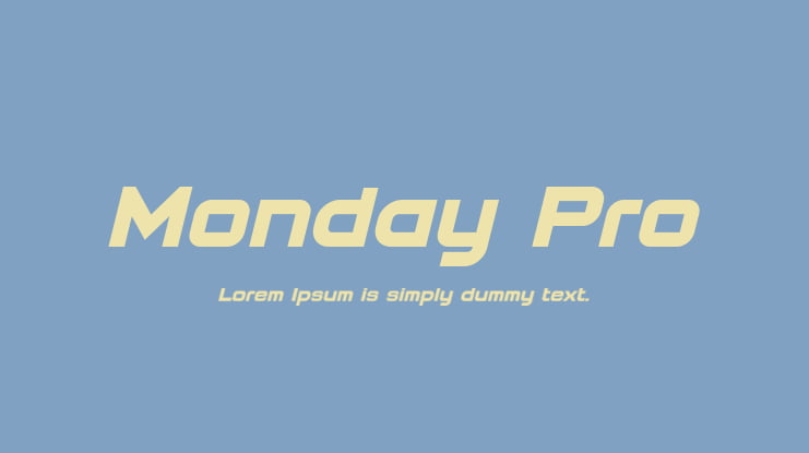 Monday Pro Font