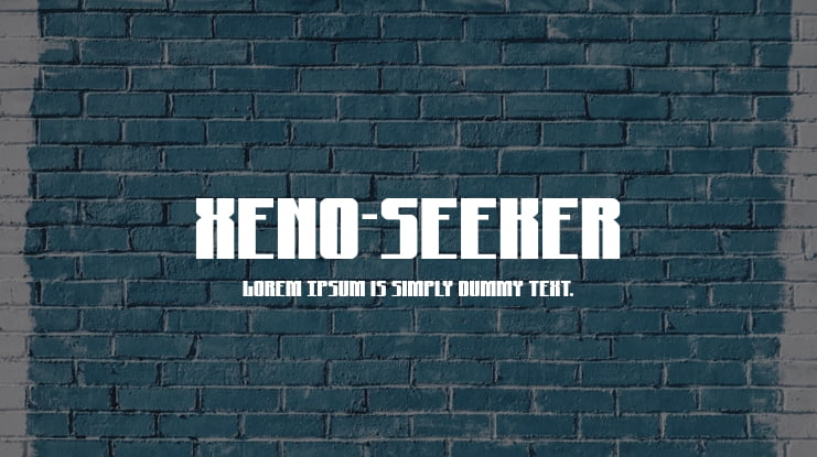 Xeno-Seeker Font Family