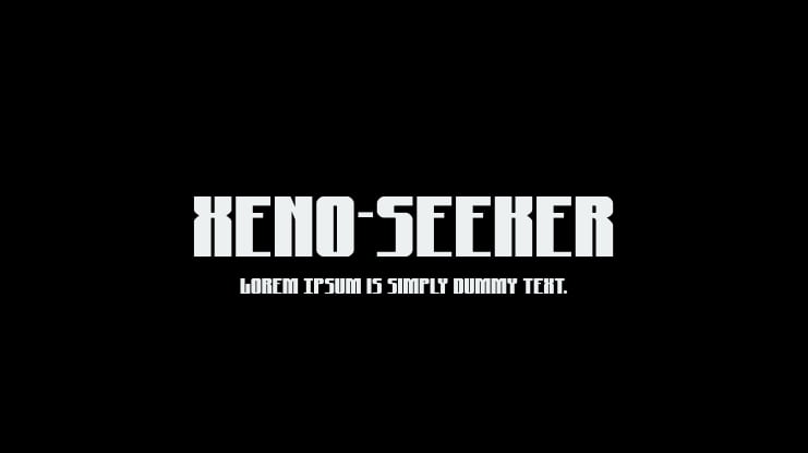 Xeno-Seeker Font Family