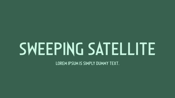 Sweeping Satellite Font