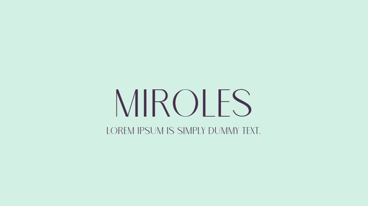 MIROLES Font