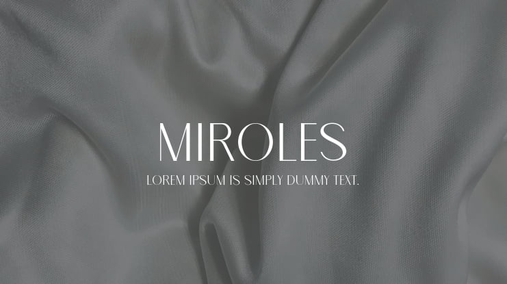 MIROLES Font