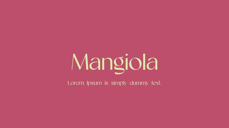 Mangiola Font