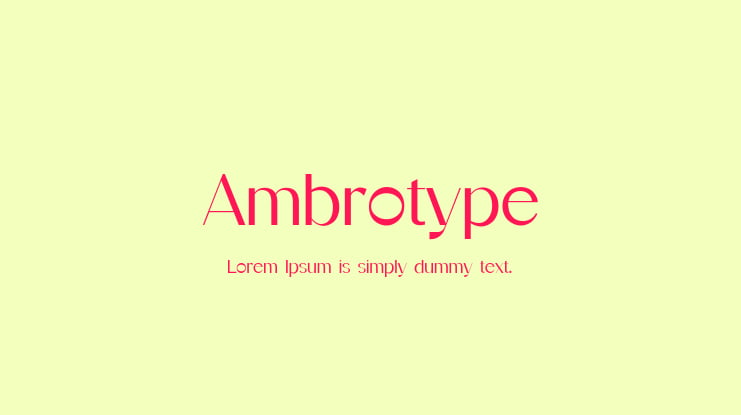 Ambrotype Font