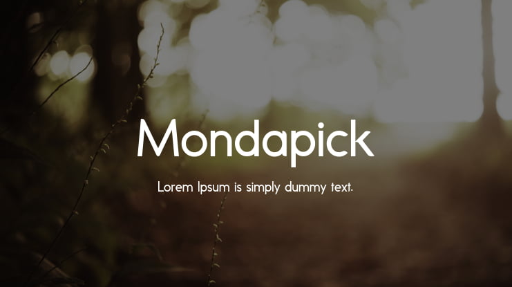 Mondapick Font