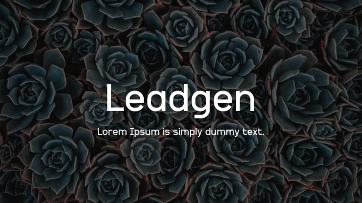 Leadgen Font