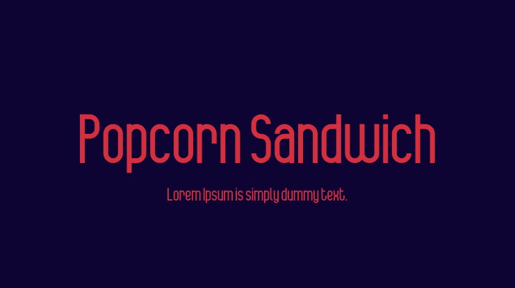 Popcorn Sandwich Font