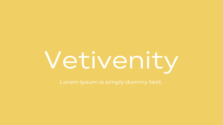 Vetivenity Font Family