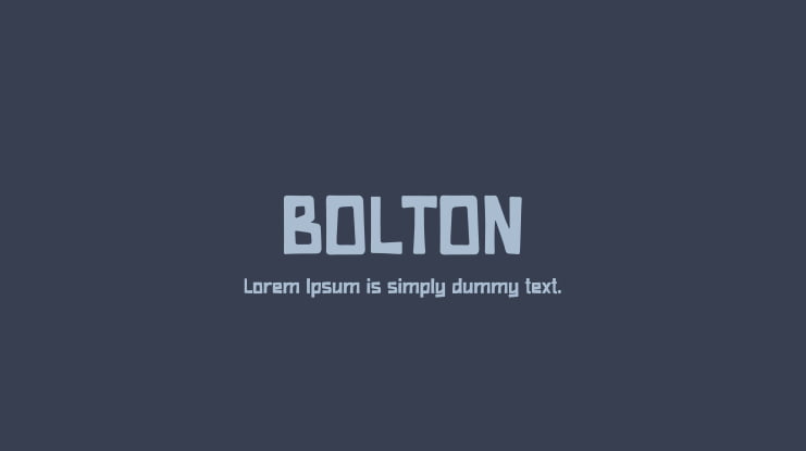 BOLTON Font