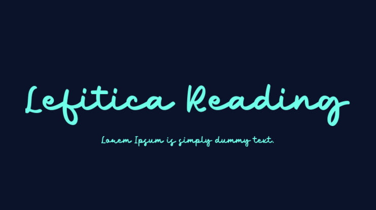 Lefitica Reading Font