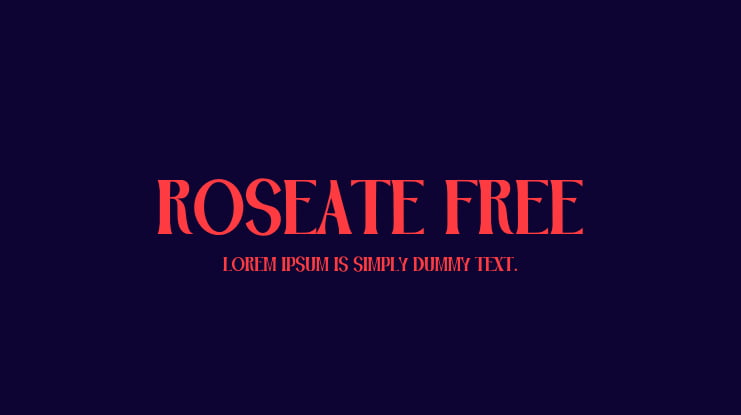 Roseate Free Font