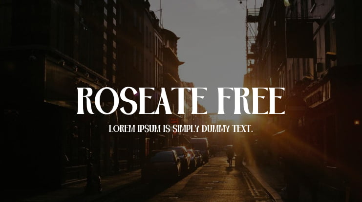 Roseate Free Font