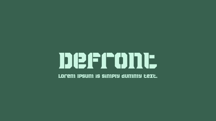 Defront Font