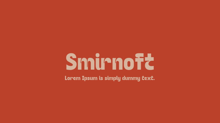 Smirnoft Font