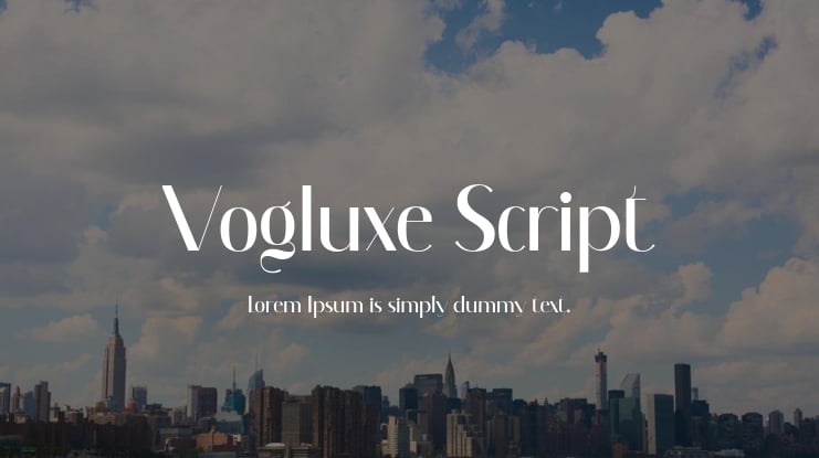 Vogluxe Script Font Family