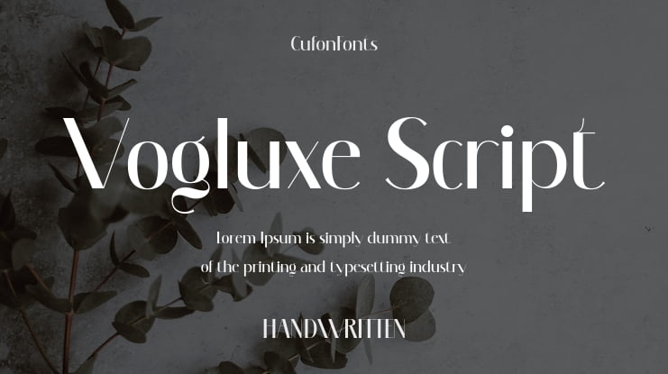 Vogluxe Script Font Family