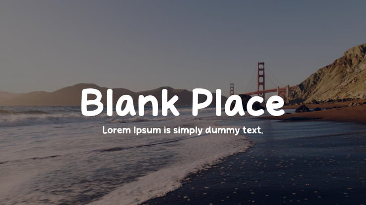 Blank Place Font