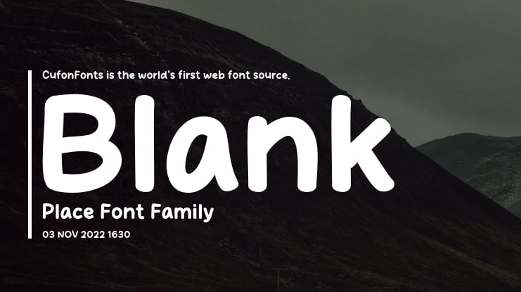 Blank Place Font