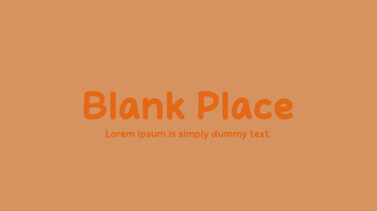 Blank Place Font