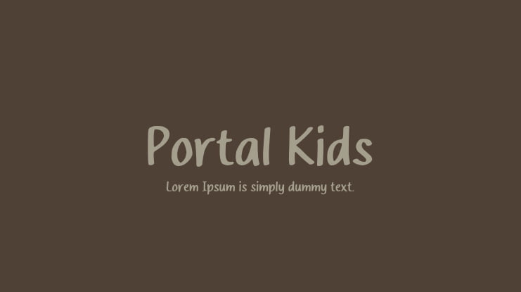 Portal Kids Font