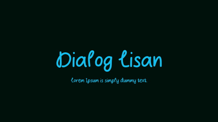 Dialog Lisan Font