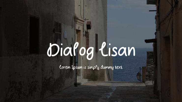 Dialog Lisan Font